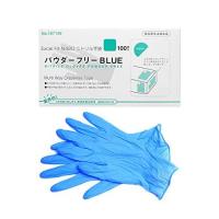 ニトリル手袋 100枚 使い捨て 粉無 BLUE (M) N420 :197148B:業務用食品 