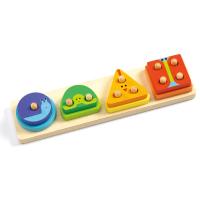 DJECO ジェコ 1234 ベーシック おもちゃ 知育玩具 1歳 18か月 型はめパズル 赤ちゃん 動物 プレゼント DJ06203 | Naturally Market