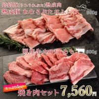 肉 ギフト 焼き肉 焼肉 バーベキュー BBQ 熟成肉 豚肉 ねむるぶたおふトン＆ 国産牛 約1kg 