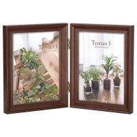 ハクバ HAKUBA 木製 フォトフレーム テリア3 2Lサイズ 2面 タテ ブラウン FWTR3-BR2L2T | stonevilleage