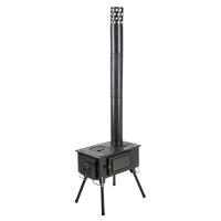 BBQ・七輪・焚火台 キャプテンスタッグ KAMADO 煙突ガラス窓付角型ストーブ | ナチュラム アウトドア専門店