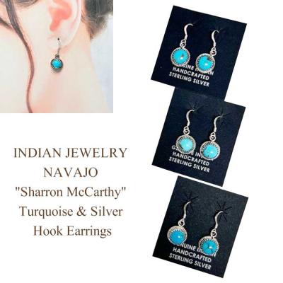 NAVAJO ピアス（石素材：ターコイズ（トルコ石））｜レディース
