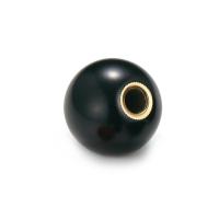 握り玉 (黒) [金具有り] [ねじ部：真鍮(低カドミ)]  Ｍ８用 (球の直径:25mm)　【 バラ売り ： 1個入り 】 | ネジのトミモリ