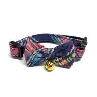 フェリーク キャットカラー オリジナルチェック ネイビー 猫用首輪 ネコポス可能 | ねこばたけ ヤフー店