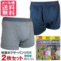 2枚セット 尿漏れパンツ 男性 快適ボクサーパンツDX しっきんパンツ男性 防臭 消臭 下着 トランクス メール便 送料無料  yp3 | いきいきショップねんりん