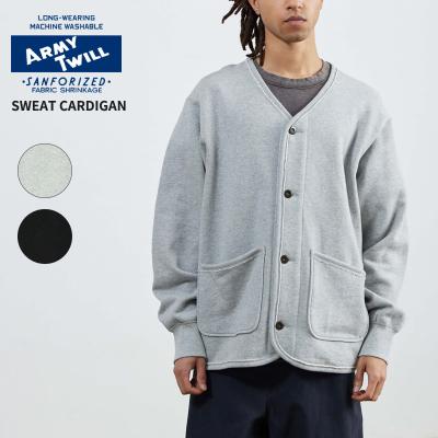 アーミーツイル メンズ カーディガン ARMY TWILL スウェットカーディガン Sweat Cardigan アウター 羽織 ミリタリー AM-2553008 ARMY TWILL（アーミーツイル） メンズ カーディガン スウェット