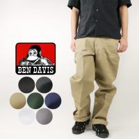 ベンデイビス ワークパンツ BEN DAVIS The Original Ben's Pants RN30512 Black Charcoal Grey Khaki Olive Navy White 5ポケット 10.5オンス生地 頑丈 ロゴ | Ne.S.T