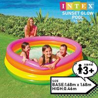 インテックス ビニールプール INTEX サンセットグロープール U-56441 小型プール 168×46cm 4リングプール 家庭用プール キッズ 子供 | Ne.S.T