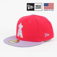 ニューエラ 帽子 キャップ NEWERA MLB 59FIFTYFITTED 2TONE COLORPACK GREY UNDER VISOR LOS ANGELES ANGELS 60321591 Red Lavender カラーパック エンジェルス | Ne.S.T