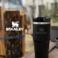 スタンレー STANLEY H2.0 真空スリムクエンチャー 414ml 10-10828-032 Black ブラック タンブラー ストロー ふた付き グラス カップ 保冷 エコ アウトドア | Ne.S.T