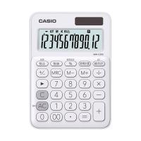 （まとめ）カシオ カラフル電卓 ミニジャストタイプ12桁 ホワイト MW-C20C-WE-N 1台〔×5セット〕 | ネットプラザ