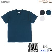 GUNZE グンゼ BODYWILD メンズポケット付ヘビーウェイトＴシャツ 年間 BW1914 [M、Lサイズ] 紳士 インナー | ネットでインナー