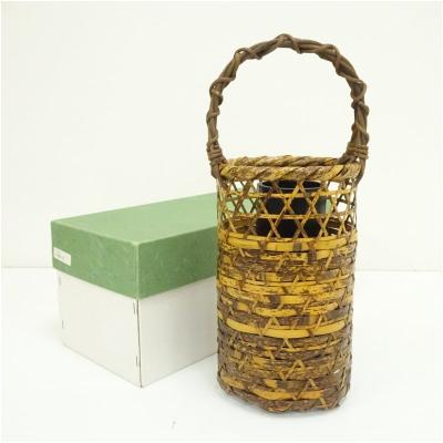 【籠花入4】有馬籠　花入れ　高さ34㎝ 新品】籠花入 有馬籠 プラ製入子 紙箱入 HNR001 | 錦玉堂
