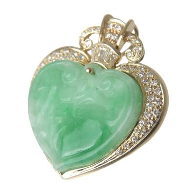 翡翠 ペンダントトップ（アクセサリー素材：ゴールド）のおすすめ人気