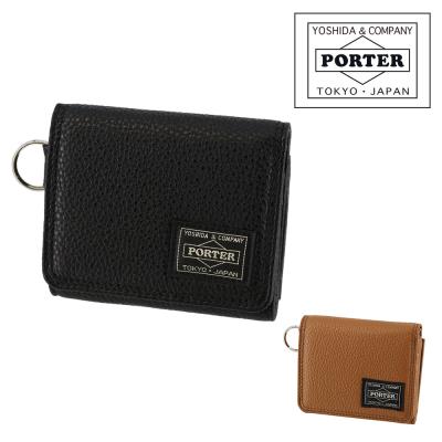 PORTER メンズ三つ折り財布（バッグ、小物素材：本革、レザー）｜財布