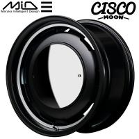 MID ガルシア CISCO MOON ホイール4本 セミグロスブラック/リムヴァーレイポリッシュ 4.5J-14inch 4H/100 inset+45 | ネクスト2号店