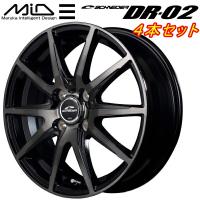 MID シュナイダー DR-02 ホイール4本 ブラックポリッシュ+ブラッククリア 4.5J-14inch 4H/PCD100 inset+45 | ネクスト2号店