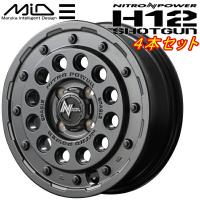 MID ナイトロパワー H12 SHOTGUN ホイール4本 バレルブラック 5.0J-15inch 4H/PCD100 inset+45 | ネクスト2号店