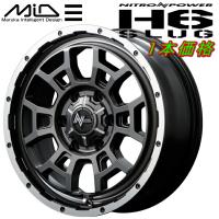 MID ナイトロパワー H6 SLUG ホイール1本 セミグロスガンメタ/フランジDC/リムヴァーレイポリッシュ 8.5J-20inch 6H/PCD139.7 inset+20 | ネクスト2号店