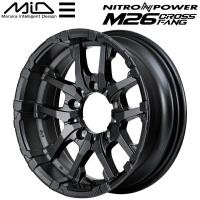 MID ナイトロパワー M26 CROSS FANG ホイール4本 バレルブラック/ドリルド 6.0J-16inch 5H/PCD139.7 inset-5 | ネクスト2号店