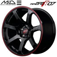 MID RMP RACING R07 ホイール4本 ブラック/リムレッドライン 7.0-17 5/114.3+48 | ネクスト3号店