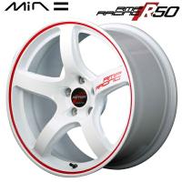 MID RMP RACING R50 ホイール4本 ホワイト/リムレッドライン 7.0-17 5/114.3+48 | ネクスト3号店