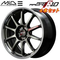 MID RMP RACING R10 ホイール4本 レーシングチタンシルバー/リムポリッシュ 7.0J-17インチ 5穴/PCD114.3 インセット+48 | ネクスト4号店