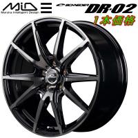 MID シュナイダー DR-02 ホイール1本 ブラックポリッシュ+ブラッククリア 6.5J-16インチ 5穴/PCD114.3 インセット+38 | ネクストYahoo!ショッピング店