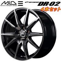 MID シュナイダー DR-02 ホイール4本 ブラックポリッシュ+ブラッククリア 6.5J-16インチ 5穴/PCD114.3 インセット+38 | ネクストYahoo!ショッピング店