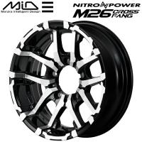 MID ナイトロパワー M26 CROSS FANG ホイール1本 ブラックメタリック/ミラーカット 6.0J-16インチ 5穴/PCD139.7 インセット-5 | ネクストYahoo!ショッピング店
