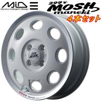 MID 299MOSH MANEKI ホイール4本 Shiro 4.5J-14インチ 4穴/PCD100 インセット+45 | ネクストYahoo!ショッピング店