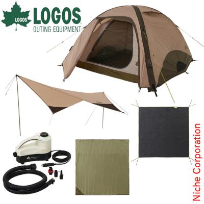 美品　LOGOS ドーム型キャンプテント タープ　セット 30（LOGOS／ドーム型テント）（色：カーキ系）｜テント｜アウトドア