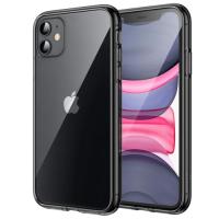 JEDirect iPhone11 ケース 2019 モデル、6.1インチ専用 黄ばみなし 衝撃吸収 バンパーカバー 傷つけ防止 クリアバック ブラック | nicomagasin