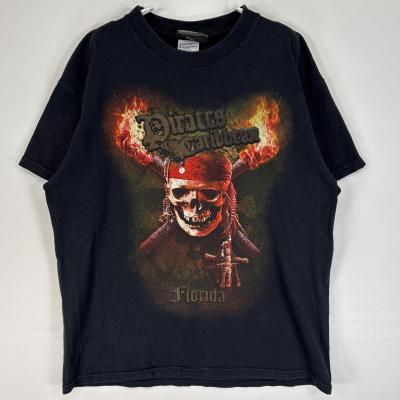 ヴィンテージ　ディズニー　パイレーツオブカリビアン　ジョニーデップ　Tシャツ　黒 ヴィンテージ ディズニー パイレーツオブカリビアン ジョニー
