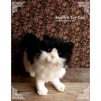 【HANSA シロクロネコ43 ぬいぐるみ】猫 ねこ ネコ ハンサ リアル 本物 そっくり ペット クリスマス | ニニアンドキノ Yahoo!店