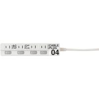 003311 CABLE PLUG 04 ホワイト ケーブルプラグ ケーブルプラグ USBポート 電源タップ 4個口 CABLE PLUG 延長コード | Nino1028