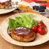 グルメ・スタジアム ハンバーグ 鹿児島 黒豚ハンバーグ 100g×8個入り /国産 豚肉 旨み 肉汁 ジューシー 良質 素材 惣菜 ご飯 おかず 簡単調理 温めるだけ | にじデパートYahoo!店