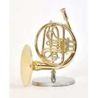 ミニチュア楽器（フィギュア）フレンチホルン カラーゴールド 金属 1/6（8cm） サンライズサウンドハウス（飾り物で音は出ません） | 西日本楽器 Yahoo!店