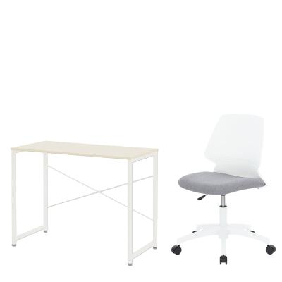 らら②ニトリ　デスクセット　オフィスチェア　セット価格　取説と六角付き ニトリ デスクチェアセット(デスク ZK001 95 MBR/オフィスチェア