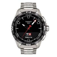 Tissot Unisex T-Touch Connect Solar Antimagnetic Titanium Case Swiss Tactile Quartz Watch with Strap, Grey, 23 (Model: T1214204405100) | IMPORT NOBUストア