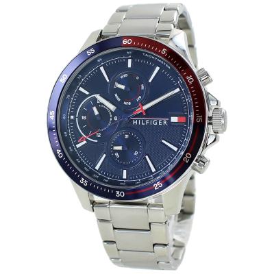 トミーヒルフィガー 腕時計 手表 メンズ シリコンベルト 青 文字