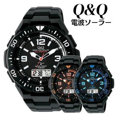 美品【稼働品】CITIZEN　シチズン　ブラック　レッド　シルバー　ソーラー CITIZEN 腕時計、アクセサリー（文字盤カラー：オレンジ系