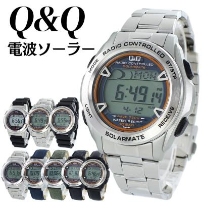 q＆q 電波ソーラー腕時計（ベルトカラー：カーキ系）のおすすめ人気 