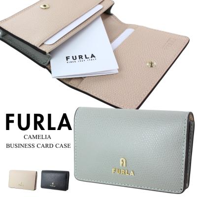 FURLA レディース名刺入れ（色：ベージュ系）｜ファッション小物