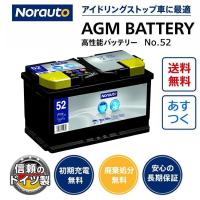 Norauto AGMバッテリー No.52 80Ah 760CCA H7/LN4 輸入車用バッテリー | VARTA F21 580901080 BLA-80-L4 LN4 に互換 | Norauto Yahoo!ショッピング店