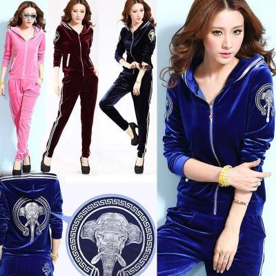 ベルベット 生地 ベロア（レディースジャージ上下セット）｜ジャージ