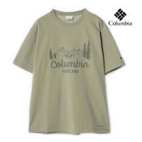 半袖 Tシャツ メンズ レディース コロンビア COLOMBIA リヤハラ フォレスト グラフィック カットソー トップス ロゴT UV 吸湿速乾 PM1647-361 Dusty Twill | NORTH PRIDE
