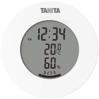タニタ 温湿度計 時計 温度 湿度 デジタル 卓上 マグネット ホワイト TT-585 WH | のすたる堂