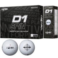 ホンマ ゴルフ ボール D1 D-1 SPIN スピン 2023 2ピース ソフト 飛び系 飛距離 ディスタンス ゴルフボール 1ダース 12球 コス | のすたる堂