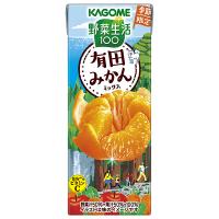 カゴメ 野菜生活100 有田みかんミックス 195ml紙パック×24本入｜ 送料無料 | のぞみマーケット